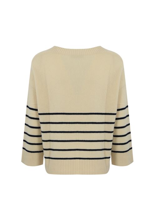 Maglia Leva in cashmere ecru' e blu WEEKEND MAX MARA | 2425366011600007